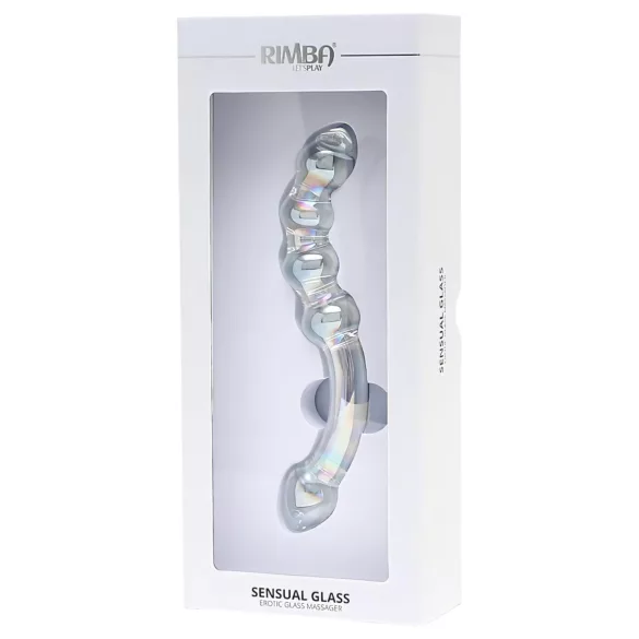 Rimba Xena - dubbel dildo i glas - transparent