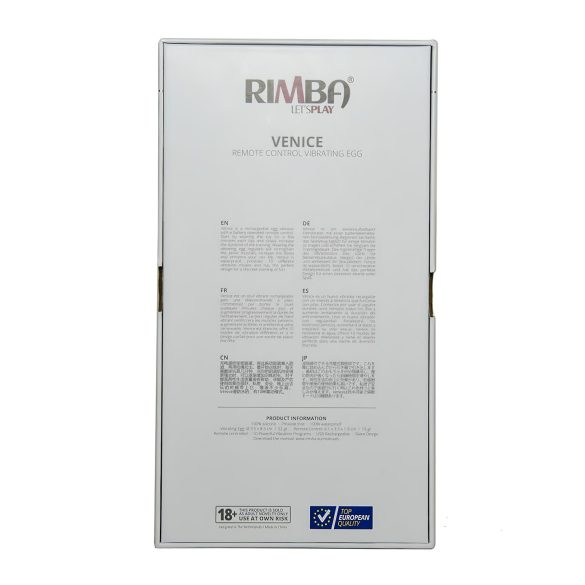 Rimba Venice - vibrerande ägg - uppladdningsbar fjärrstyrd - svart