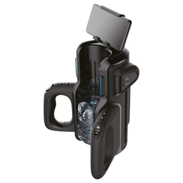 LETEN SM 500 - masturbator med upp-och-ner rörelse - telefonhållare - svart