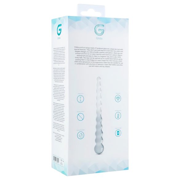 Gildo Glass No. 20 - glaspärldildo - transparent