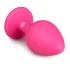 Easytoys Diamond - analplugg med vit sten - medium - rosa