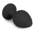 Easytoys Diamond - analplugg med vit sten - medium - svart