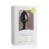 Easytoys Diamond - svart analplugg med vit sten (liten)