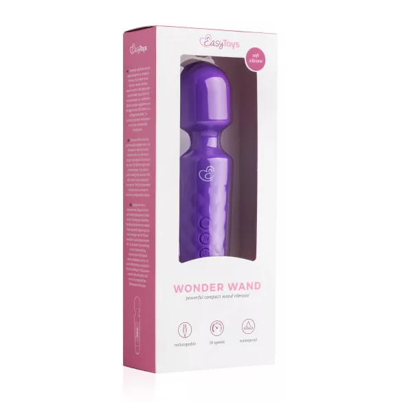 EasyToys - mini wand vibrator - uppladdningsbar massage lila