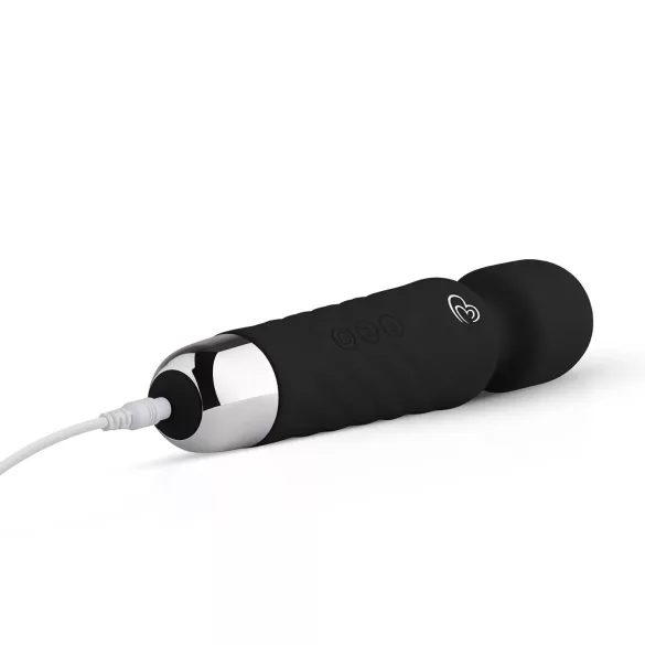 EasyToys - mini wand vibrator - uppladdningsbar massör - svart