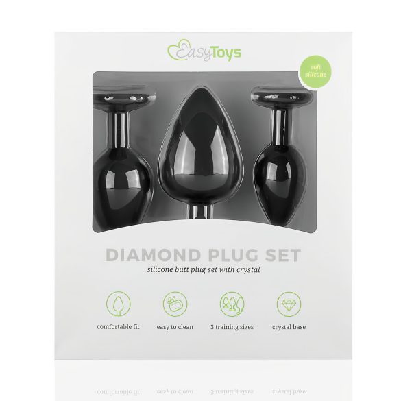 Easytoys Diamond - analpluggsset - svart