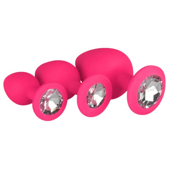 Easytoys Diamond - analpluggset (rosa)
