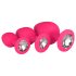 Easytoys Diamond - analpluggset (rosa)
