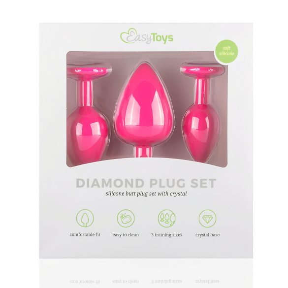 Easytoys Diamond - analpluggset - rosa