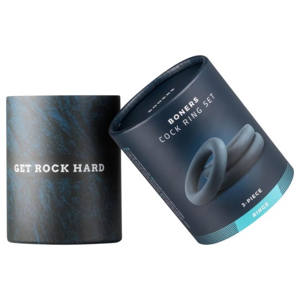 Boners - penisring set - 3 pack - grå