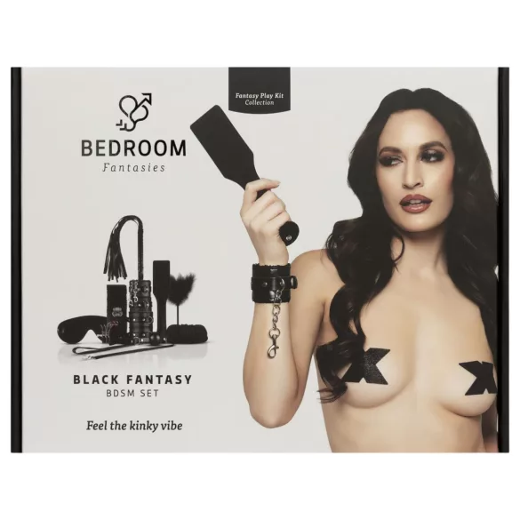 Secret Pleasure Chest - avancerad BDSM‑sats - 14‑delars (svart)
