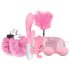 LoveBoxxx Jag älskar Rosa - vibratorkit med bindset (6 delar) - rosa