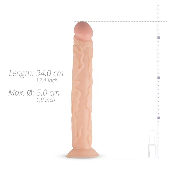 Real Fantasy Shawn - realistisk stor dildo - 35cm - hudfärgad