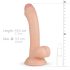 Real Fantasy Vince - Dildo med testiklar och förhud - 19,5 cm (naturlig)