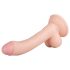 Real Fantasy Vince - dildo med pung och förhud - 19,5 cm - naturfärg
