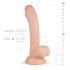 Real Fantasy Vince - dildo med pung och förhud - 19,5 cm - naturfärg