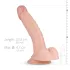 Real Fantasy Derek - realistisk dildo med pung - 22 cm natur