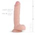 Real Fantasy Glynn - realistisk dildo med testiklar - 25 cm (natur)