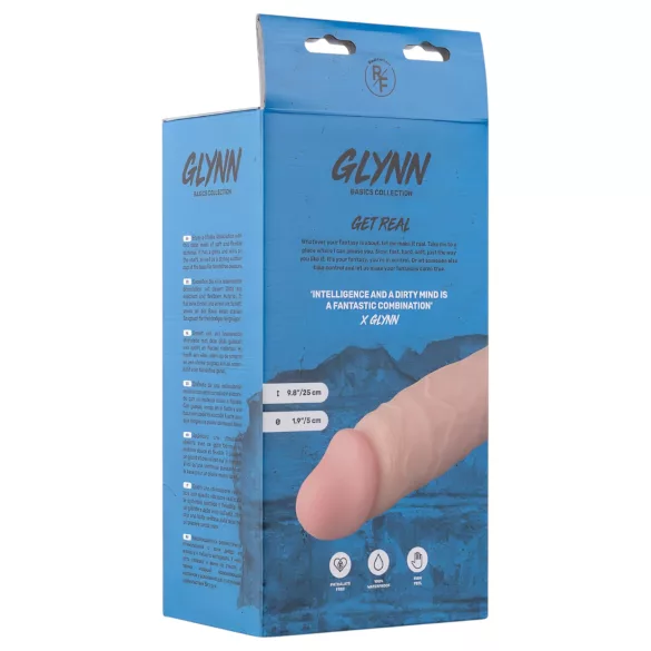 Real Fantasy Glynn - realistisk dildo med pung - 25 cm - natur