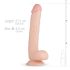 Real Fantasy Elvin - verklighetstrogen dildo med pung - 28 cm (naturlig)