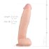 Real Fantasy Dwane - realistisk dildo med pung - 31cm - naturfärg