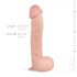 Real Fantasy Lexon - Naturtrogen dildo med testiklar - 33 cm (naturlig)