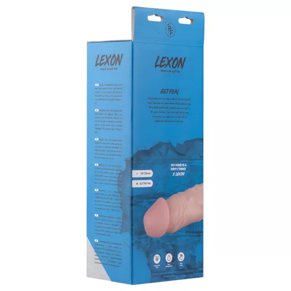 Real Fantasy Lexon - dildo med pung - realistisk - 33cm - natur