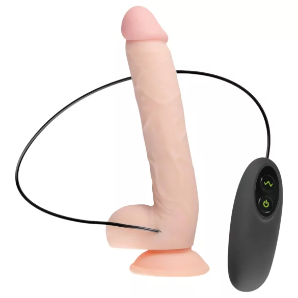 Real Fantasy Elvin - uppladdningsbar realistisk vibrator - 28cm naturfärg