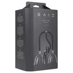   Saiz Premium - dubbel bröstpump - liten - genomskinlig/svart
