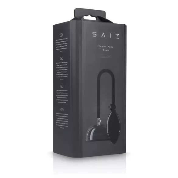 Saiz Basic - vaginapump - genomskinlig svart