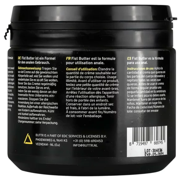 BUTTR Fisting Butter - anal fisting‑smörjmedel (500 ml)
