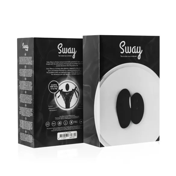 Sway No.3 - vibrator trosor med fjärrkontroll - uppladdningsbar svart S-L
