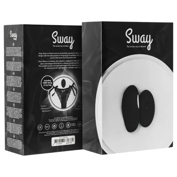 Sway No.3 - trådlösa vibrerande svarta trosor med radiofjärrkontroll (S-L)