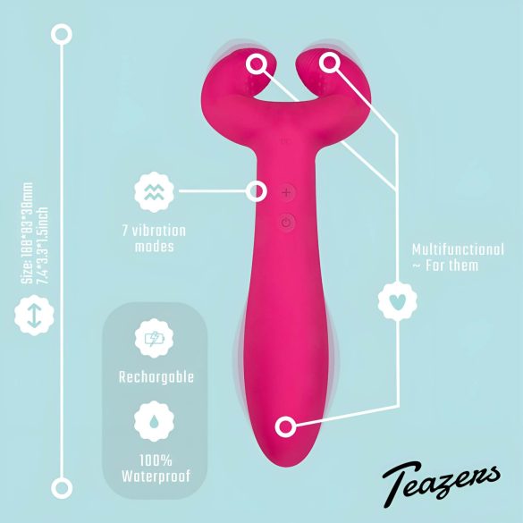 Easytoys Couple - parvibrator - uppladdningsbar, vattentät - rosa
