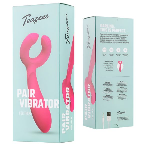 Easytoys Couple - parvibrator - uppladdningsbar, vattentät - rosa