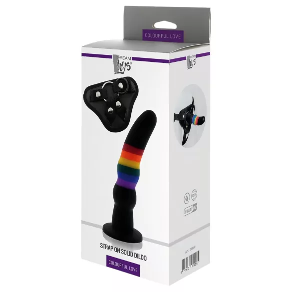 Colorful Love - strap-on dildo - färgglad