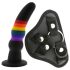 Färgglad Kärlek - justerbar dildo (färgglad)