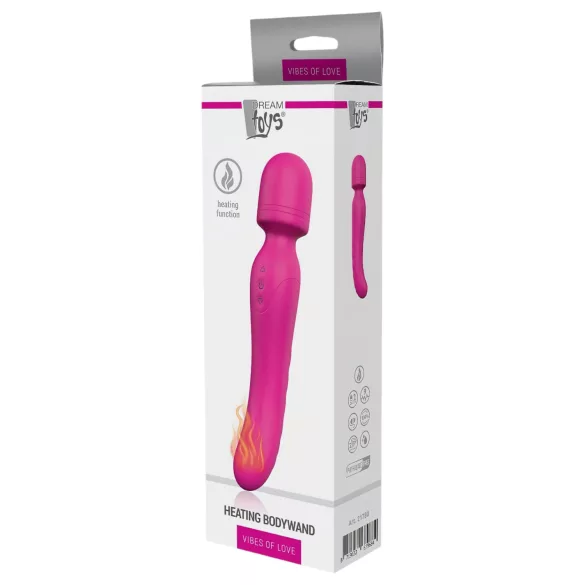 Vibes of Love - wand vibrator - uppladdningsbar, värmande, massager - rosa