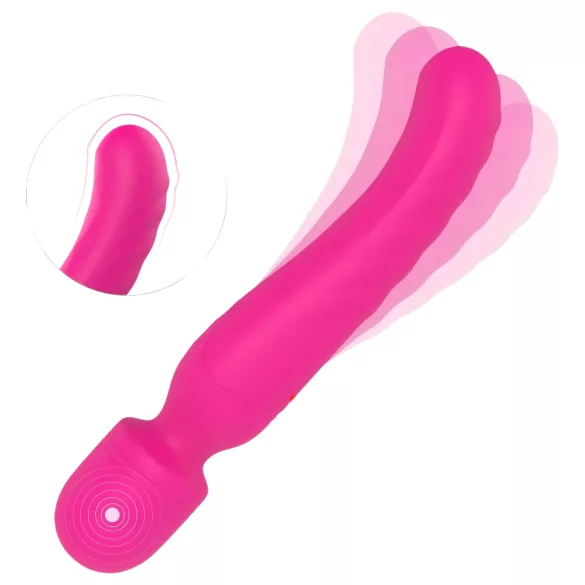 Vibes of Love - wand vibrator - uppladdningsbar, värmande, massager - rosa