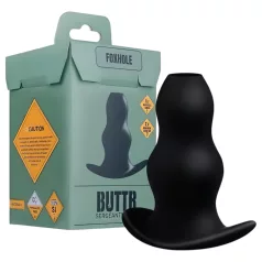 BUTTR Foxhole - ihålig analplug dildo - svart