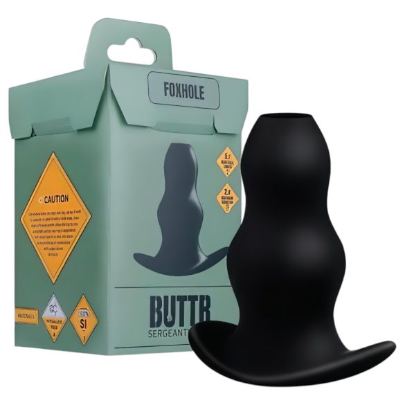 BUTTR Foxhole - ihålig analdildo (svart)