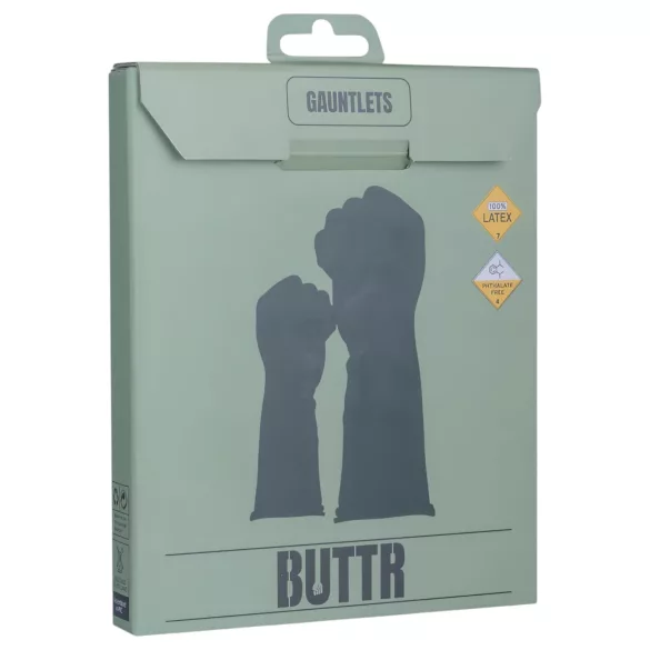 BUTTR Gauntlets - latex fisting-/knytnävshandskar (svart)