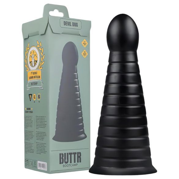 BUTTR Devil Dog - Sugkoppsdildo (svart)