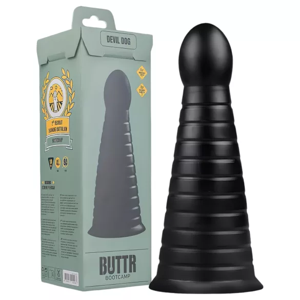 BUTTR Devil Dog - dildo med sugpropp - svart