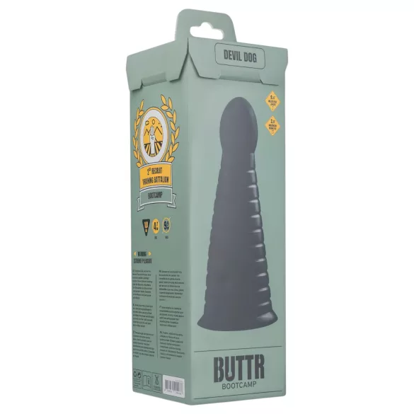 BUTTR Devil Dog - dildo med sugpropp - svart