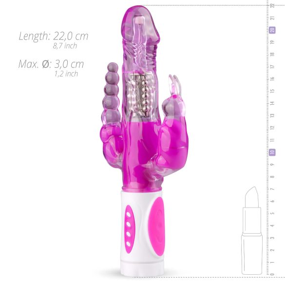 Easytoys Raving Rabbit - 3-armad vibrator (rosa)