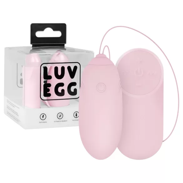 LUV EGG - bärbart uppladdningsbart, trådlöst vibrerande ägg (rosa)