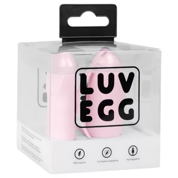LUV EGG - bärbart uppladdningsbart, trådlöst vibrerande ägg (rosa)