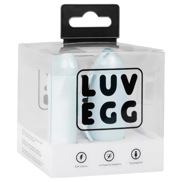 LUV EGG - bärbart, uppladdningsbart, trådlöst vibrerande ägg (blå)