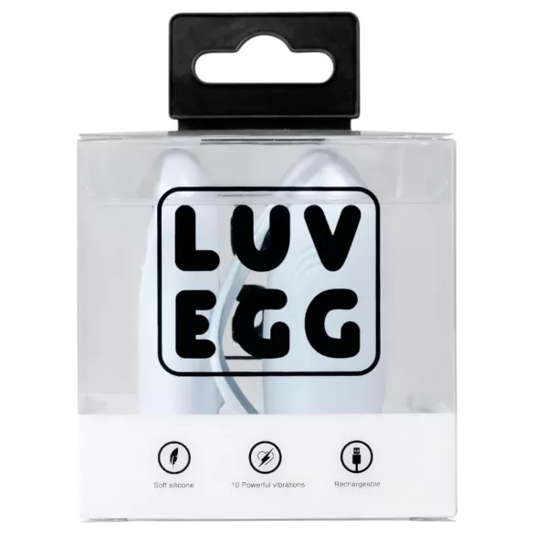 LUV EGG - bärbart, uppladdningsbart, trådlöst vibrerande ägg (blå)